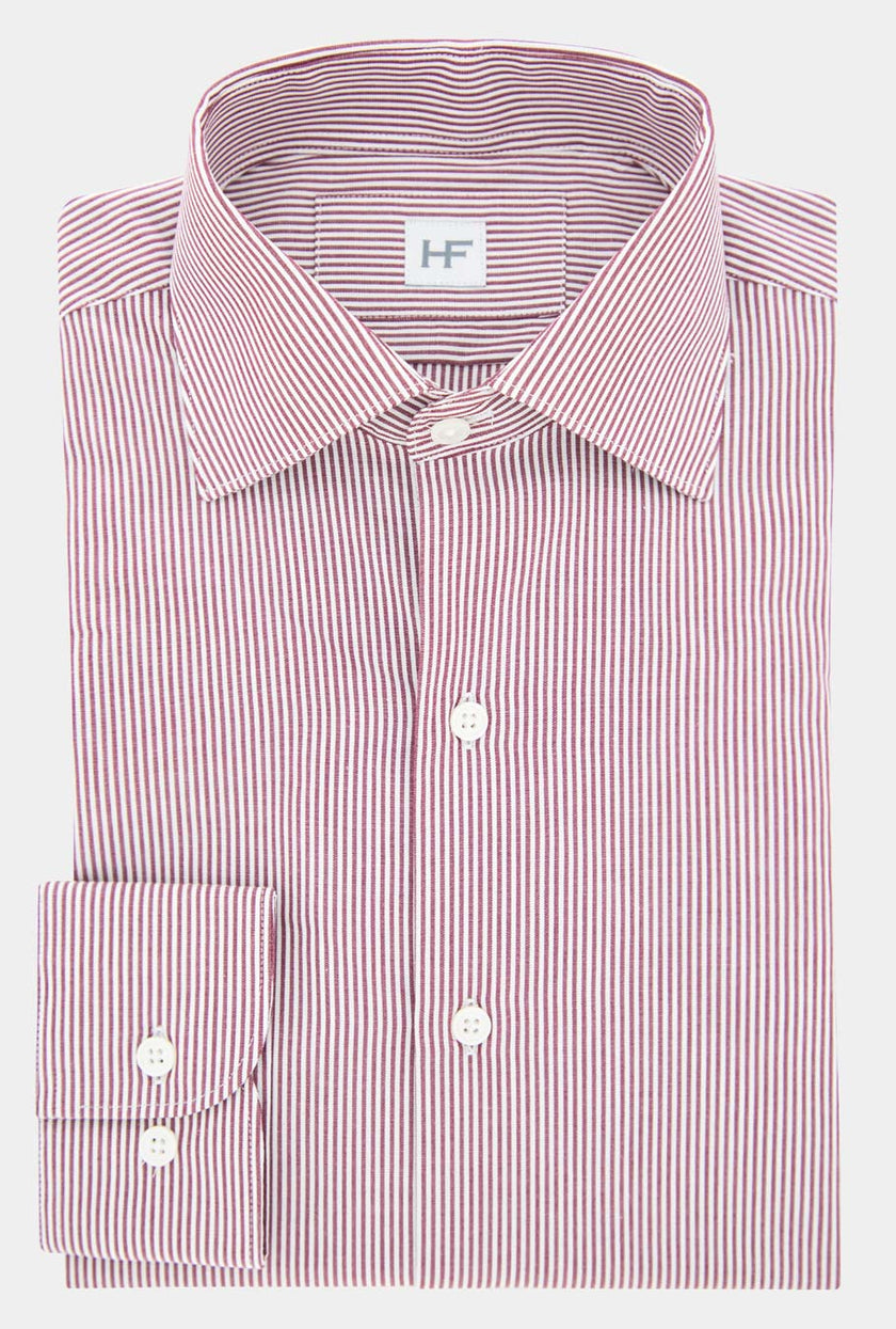 CAMISA BLANCA RAYA VINO - H&F - COLECCION - CAMISA BLANCA RAYA VINO - HFCTAW2115145 - 14.5 -