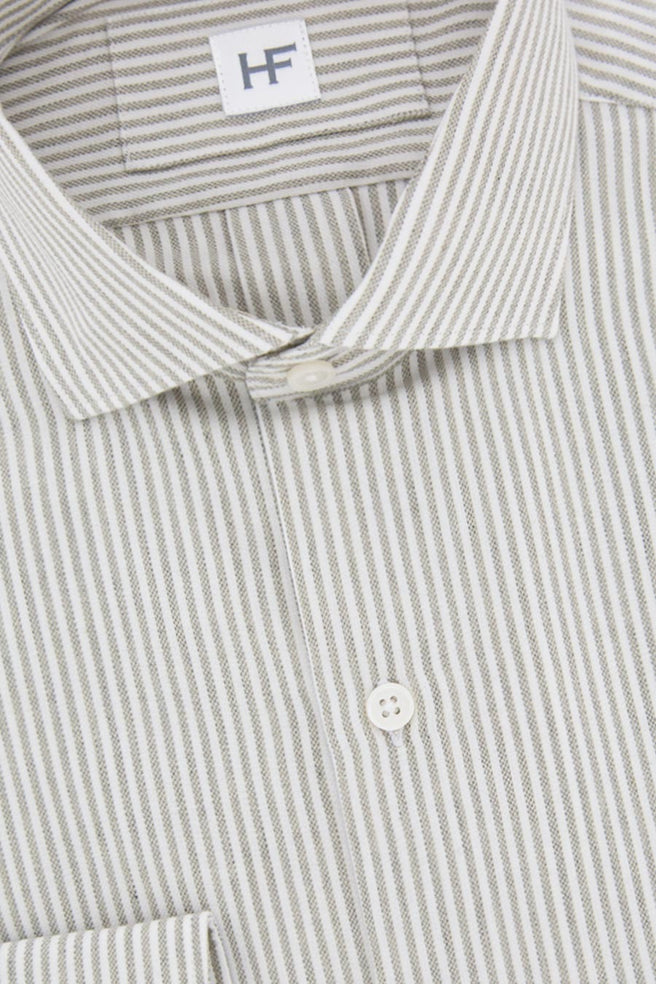 CAMISA BLANCA RAYAS GRISES - H&F - COLECCION - CAMISA BLANCA RAYAS GRISES - HFCTSS2211145 - 14.5 -