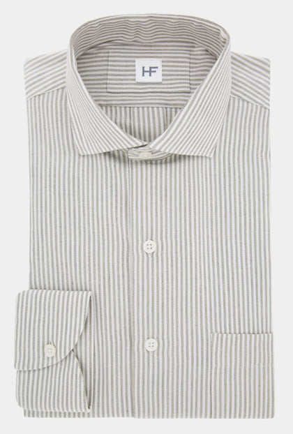 CAMISA BLANCA RAYAS GRISES - H&F - COLECCION - CAMISA BLANCA RAYAS GRISES - HFCTSS2211145 - 14.5 -