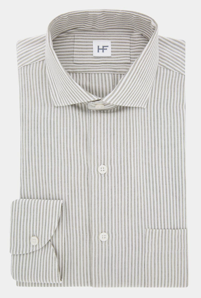 CAMISA BLANCA RAYAS GRISES - H&F - COLECCION - CAMISA BLANCA RAYAS GRISES - HFCTSS2211145 - 14.5 -