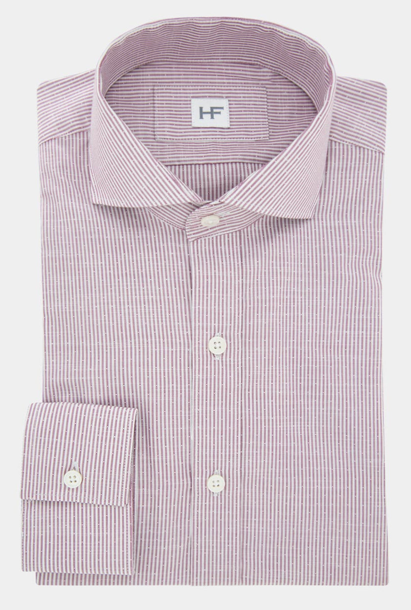 CAMISA BLANCA RAYAS VINO - H&F - COLECCION - CAMISA BLANCA RAYAS VINO - HFCTSS2204145 - 14.5 -