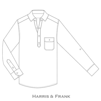 CAMISA DE 4 BOTONES BLANCA RAYAS VINO - H&F - 4 BOTONES - CAMISA DE 4 BOTONES BLANCA RAYAS VINO - HFCTSS2239145 - 145 -
