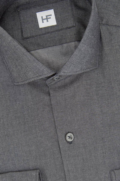 CAMISA GRIS JASPEADA - H&F - COLECCION - CAMISA GRIS JASPEADA - HFCTAW2121145 - 14.5 -