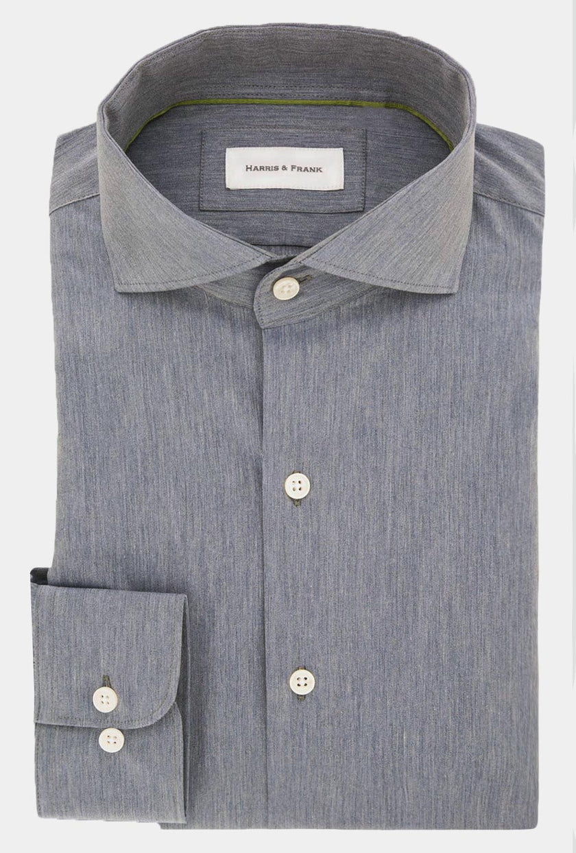 CAMISA GRIS MEDIO JASPEADA - H&F - COLECCION - CAMISA GRIS MEDIO JASPEADA - HFCTSS2305145 - 14.5 -