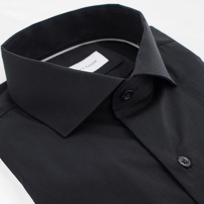 CAMISA NEGRA LISA 2240 - H&F - COLECCION - CAMISA NEGRA LISA 2240 - HFCTSS2240145 - 145 -