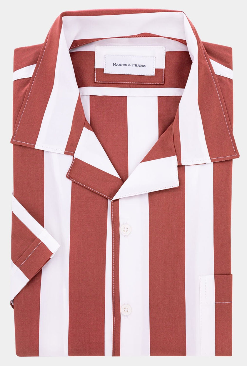 CAMISA RAYAS ROJAS MANGA CORTA - H&F - COLECCION - CAMISA RAYAS ROJAS MANGA CORTA - HFCTSS2326145 - 14.5 -