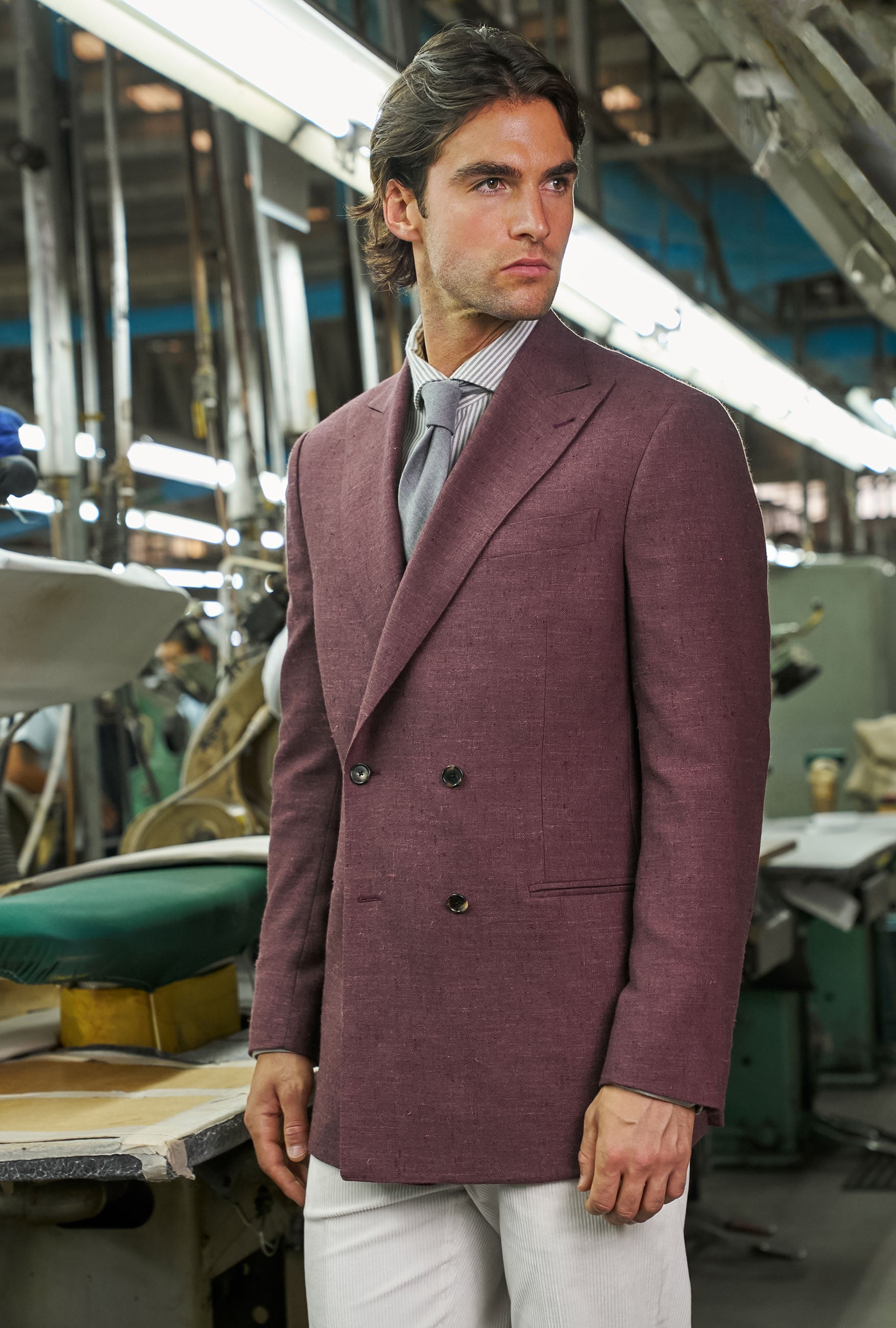 Saco Cruzado Burgundy - H&F - SACO - Saco Cruzado Burgundy - HFSTAW2563646 - 46 -