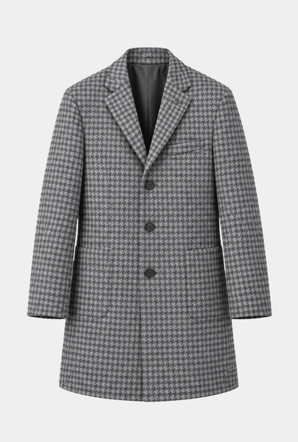 ABRIGO PATA DE GALLO GRIS/NEGRO - H&F - ABRIGO - ABRIGO PATA DE GALLO GRIS/NEGRO - HFABTAW230244 - 44 - 