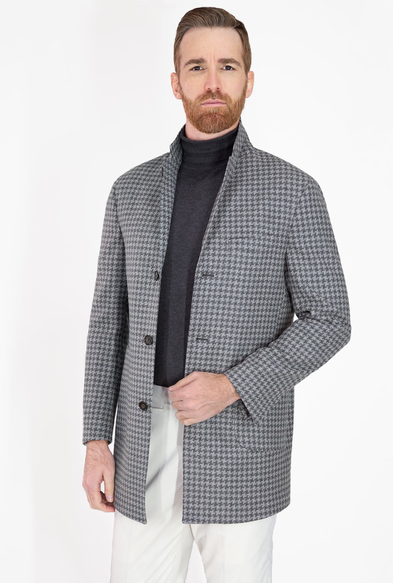 ABRIGO PATA DE GALLO GRIS/NEGRO - H&F - ABRIGO - ABRIGO PATA DE GALLO GRIS/NEGRO - HFABTAW230244 - 44 - 