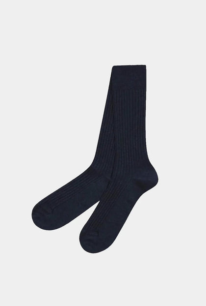 CALCETIN FORMAL AZUL MARINO - H&F - CALCETINES - CALCETIN FORMAL AZUL MARINO - HFSOCK0103 - 