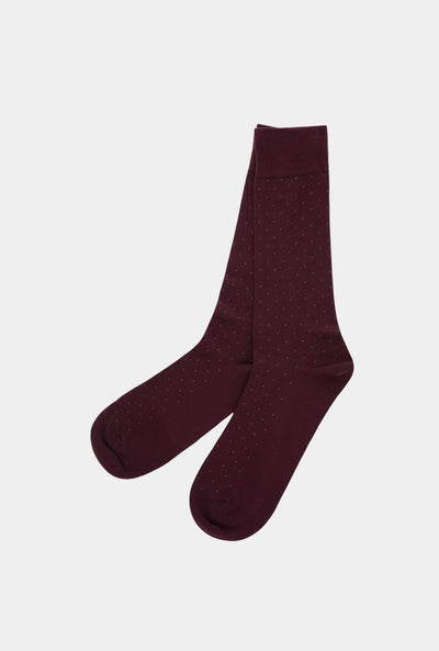 CALCETIN VINO PUNTOS GRIS - H&F - CALCETINES - CALCETIN VINO PUNTOS GRIS - HFSOCKAW2107 - 
