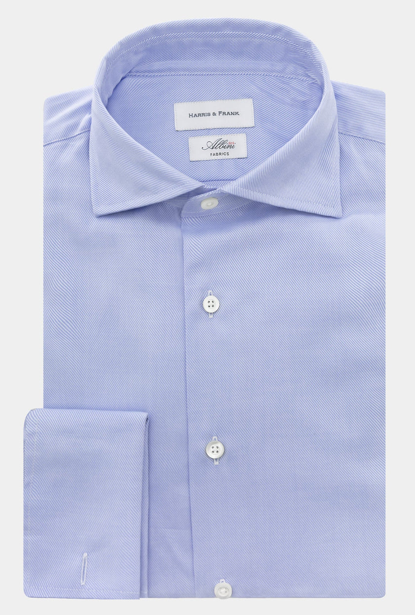 CAMISA AZUL SARGA DE MANCUERNILLA - H&F - COLECCION - CAMISA AZUL SARGA DE MANCUERNILLA - HFCTSS2406150 - 15 - 
