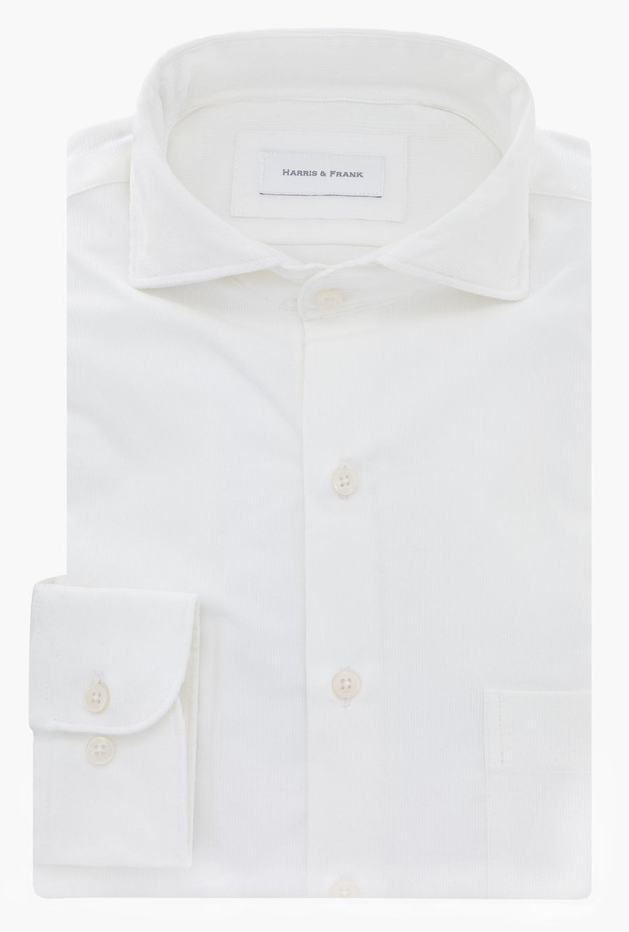 WHITE MINI CORDUROY SHIRT
