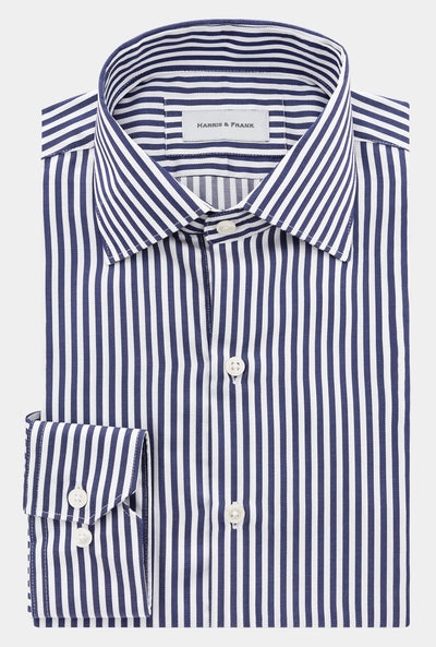 CAMISA BLANCA RAYAS AZUL MARINO - H&F - COLECCION - CAMISA BLANCA RAYAS AZUL MARINO - HFCTAW2335145 - 14.5 - 