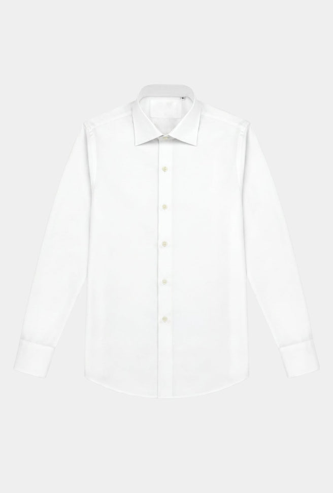 Camisa Blanca Stretch Puño Botón Redondo - H&F - CAMISA BASICA - Camisa Blanca Stretch Puño Botón Redondo - HFCT0107145 - 14.5 - 