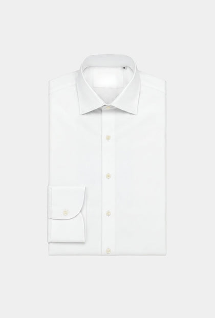 Camisa Blanca Stretch Puño Botón Redondo - H&F - CAMISA BASICA - Camisa Blanca Stretch Puño Botón Redondo - HFCT0107145 - 14.5 - 
