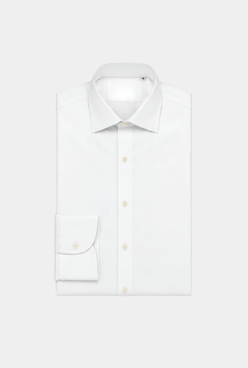 Camisa Blanca Stretch Puño Botón Redondo - H&F - CAMISA BASICA - Camisa Blanca Stretch Puño Botón Redondo - HFCT0107145 - 14.5 - 