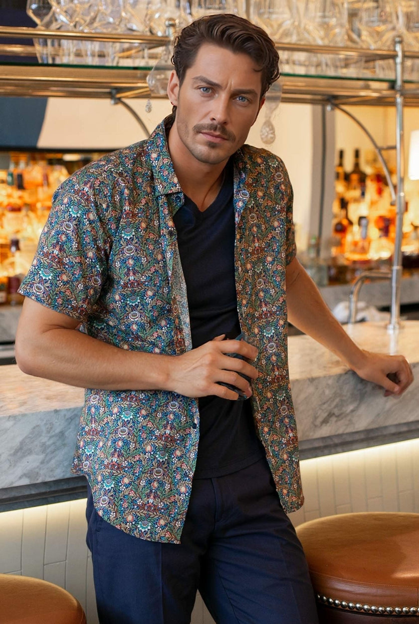 CAMISA CON ESTAMPADO DE FLORES LITTLE MARQUES - H&F - LIBERTY -