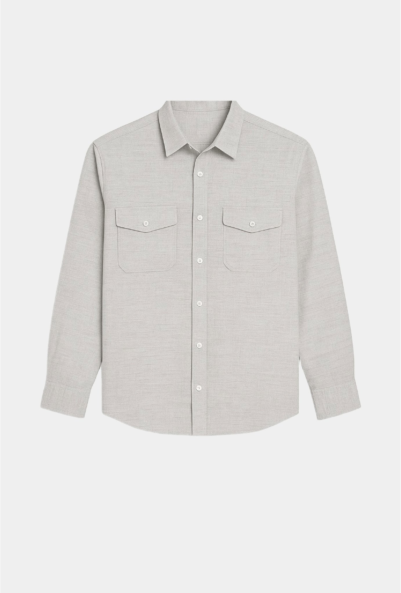 Camisa Gris Claro - Espiga - H&F - COLECCION - Camisa Gris Claro - Espiga - HFCTAW2502145 - 14.5 - 