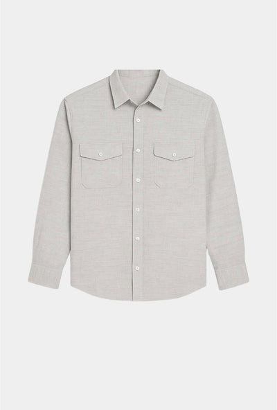 Camisa Gris Claro - Espiga - H&F - COLECCION - Camisa Gris Claro - Espiga - HFCTAW2502145 - 14.5 - 