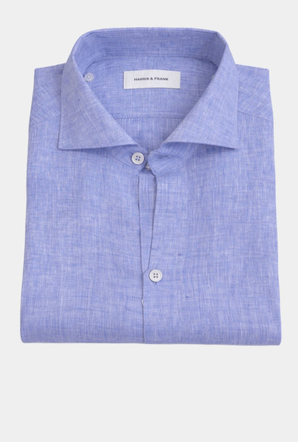 CAMISA LINO AZUL CIELO 2 BOTONES - H&F - COLECCION - CAMISA LINO AZUL CIELO 2 BOTONES - HFCTSS2517CH - CH - 