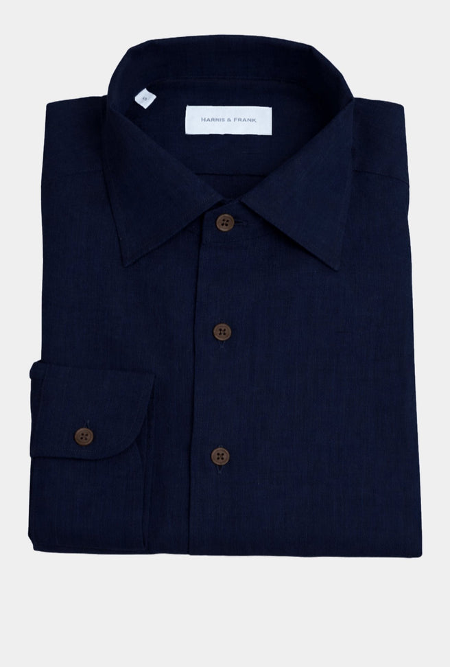 CAMISA LINO NAVY - H&F - COLECCION - CAMISA LINO NAVY - HFCTSS2511CH - CH - 