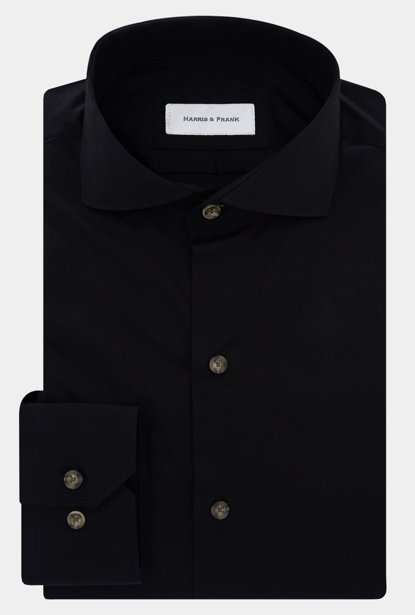 CAMISA NEGRA LISA AW2330 - H&F - COLECCION - CAMISA NEGRA LISA AW2330 - HFCTAW2330145 - 14.5 - 