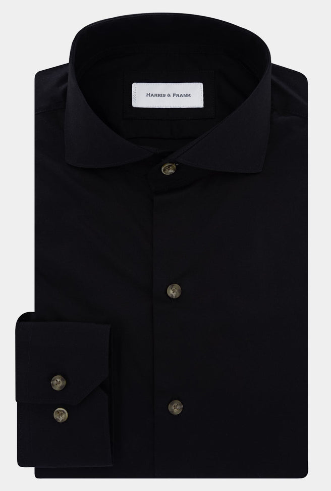 CAMISA NEGRA LISA AW2330 - H&F - COLECCION - CAMISA NEGRA LISA AW2330 - HFCTAW2330145 - 14.5 - 