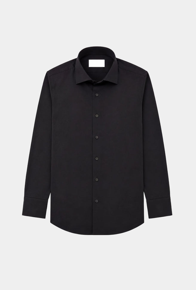 CAMISA NEGRA STRETCH - H&F - CAMISA BASICA - CAMISA NEGRA STRETCH - HFCT0301145 - 14.5 - 