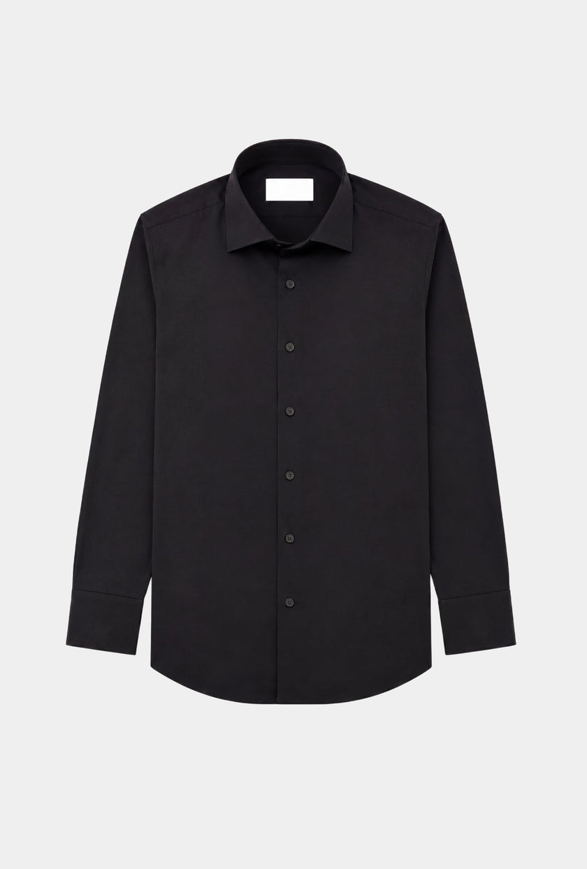 CAMISA NEGRA STRETCH - H&F - CAMISA BASICA - CAMISA NEGRA STRETCH - HFCT0301145 - 14.5 - 