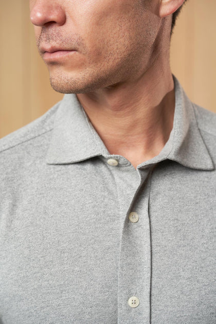 CAMISA PIQUÉ GRIS - H&F - COLECCION - CAMISA PIQUÉ GRIS - HFCTAW2402XCH - XCH - 