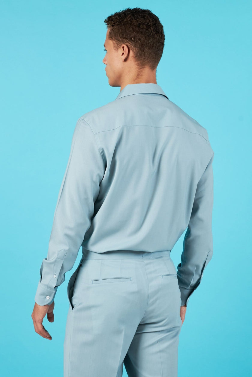 CAMISA VERDE AQUA MANGA LARGA 100% LANA - H&F - COLECCION - CAMISA VERDE AQUA MANGA LARGA 100% LANA - HFCTSS2507CH - CH - 