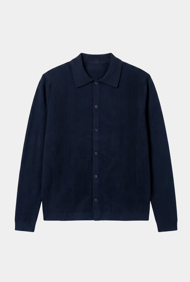 Cardigan Canalé Azul - H&F - SUETER - Cardigan Canalé Azul - HFSWSS2601CH - CH - 