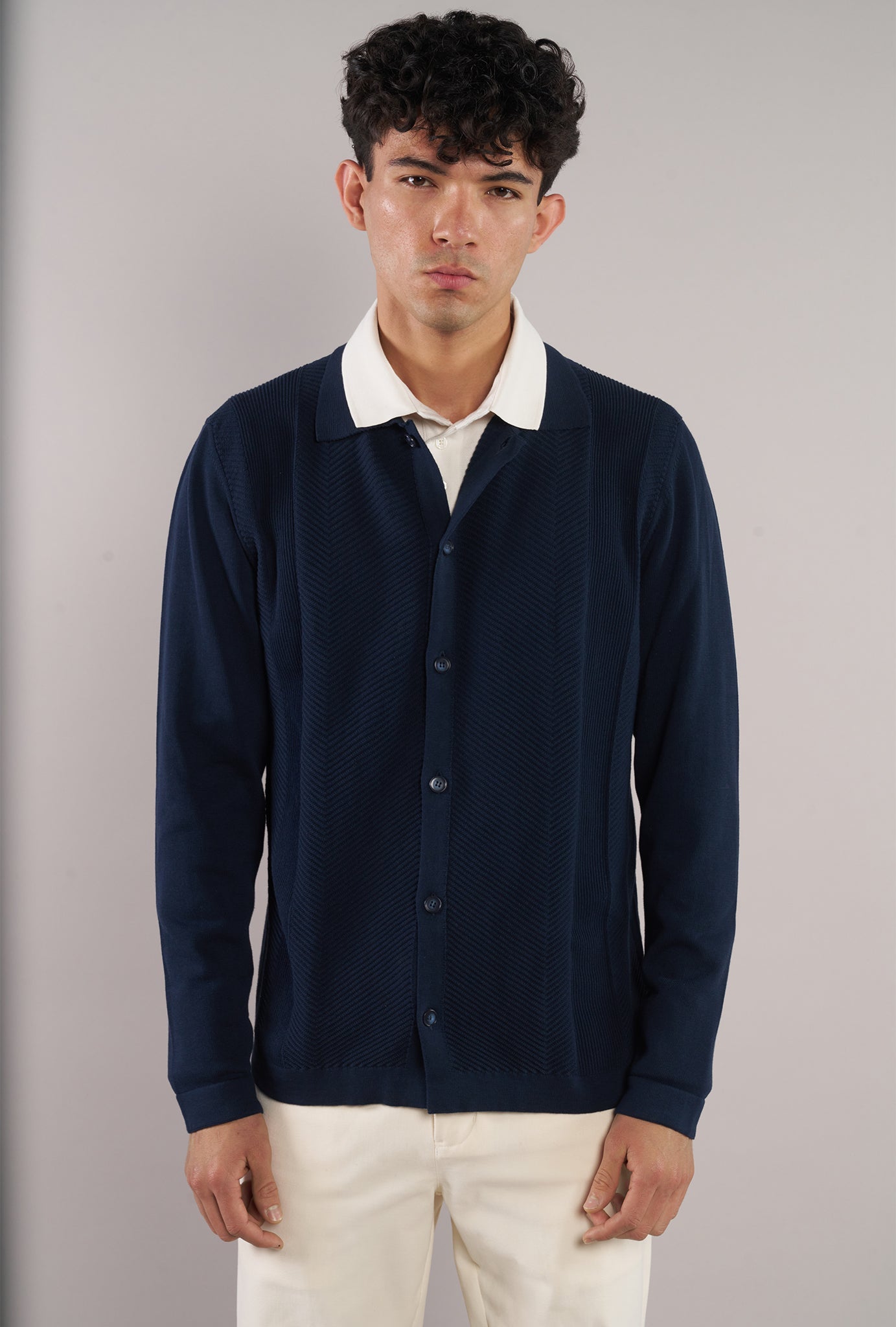 Cardigan Canalé Azul - H&F - SUETER - Cardigan Canalé Azul - HFSWSS2601CH - CH - 
