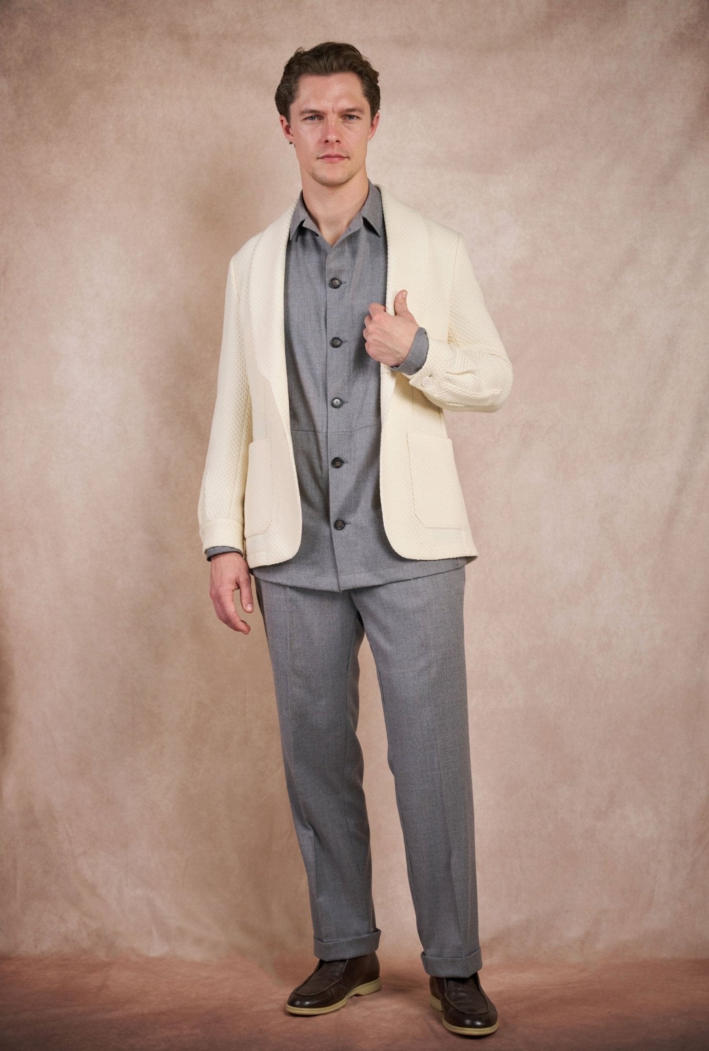 Cardigan Off - White - H&F - SACO - Cardigan Off - White - HFSTAW2563846 - 46 - 