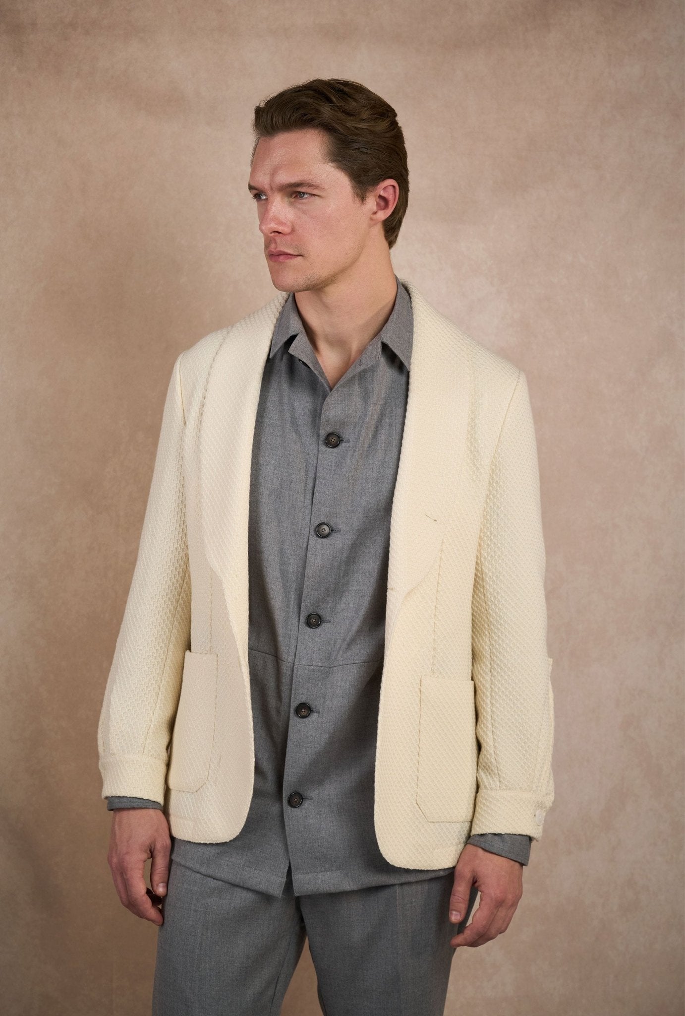 Cardigan Off - White - H&F - SACO - Cardigan Off - White - HFSTAW2563846 - 46 - 