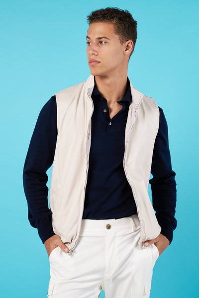 CHALECO REVERSIBLE OFF WHITE - H&F - CHALECO - Chaleco Reversible Off White / Beige&nbsp; - HFCHTSS2501CH - CH - 