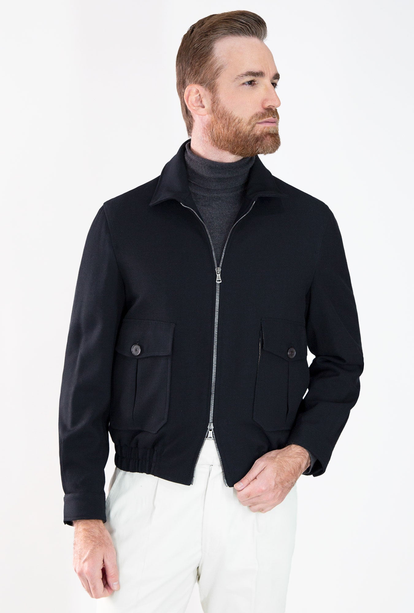 CHAMARRA AZUL MEDIANOCHE INTERIOR BEIGE - H&F - CHAMARRA - CHAMARRA AZUL MEDIANOCHE INTERIOR BEIGE - HFJKAW2316CH - CH - 