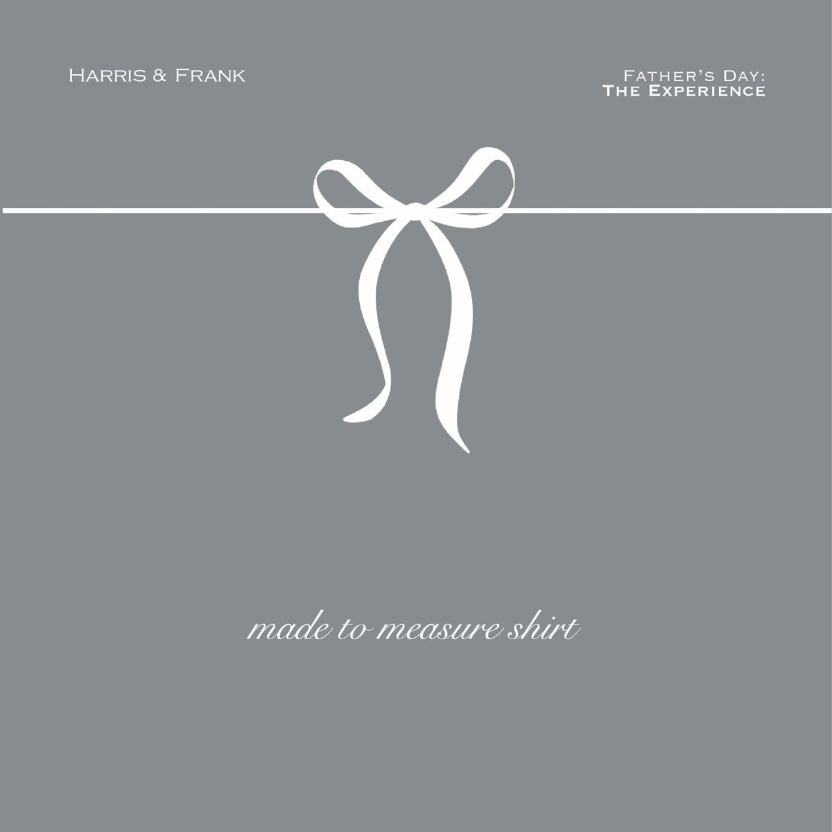 MADE TO MEASURE, THE EXPERIENCE