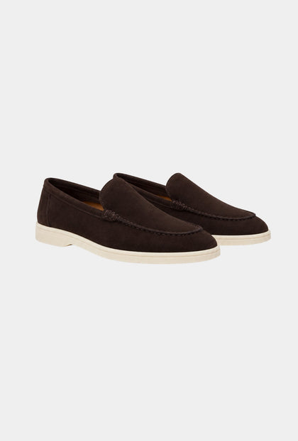 Mocasines de Gamuza Cafe - H&F - ZAPATOS - Mocasines de Gamuza Cafe - HFZPAW2204400 - 40 - 