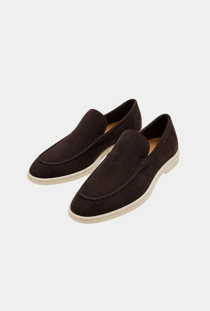 Mocasines de Gamuza Cafe - H&F - ZAPATOS - Mocasines de Gamuza Cafe - HFZPAW2204400 - 40 - 