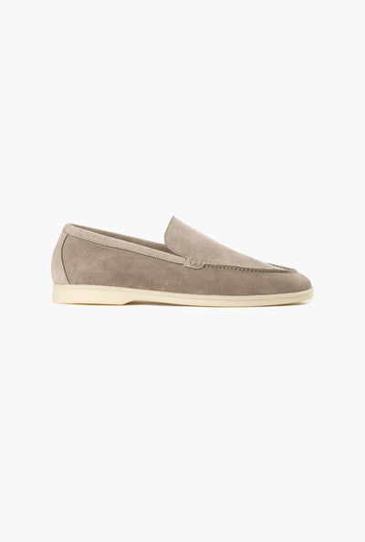 MOCASINES DE GAMUZA GRIS PERLA - H&F - ZAPATOS - MOCASINES DE GAMUZA GRIS PERLA - HFZPSS2402390 - 39 - 