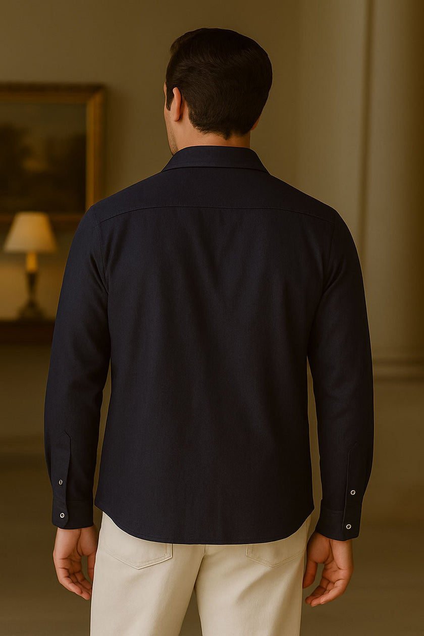 OVERSHIRT MARINO SARGA - H&F - OVER SHIRT - OVERSHIRT MARINO SARGA - HFJKSS2503CH - CH - 