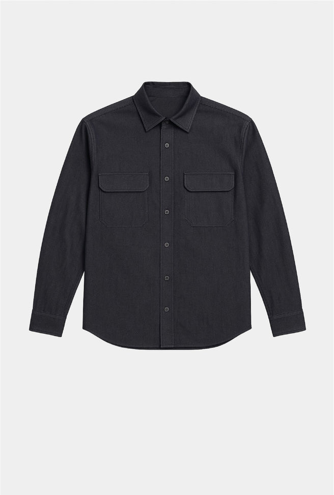 Overshirt Azul Marino - Espiga - H&F - OVER SHIRT - Overshirt Azul Marino - Espiga - HFJKSS2504CH - CH -