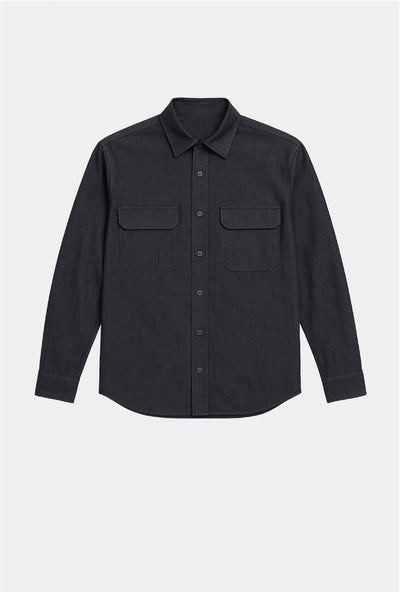 Overshirt Azul Marino - Espiga - H&F - OVER SHIRT - Overshirt Azul Marino - Espiga - HFJKSS2504CH - CH -