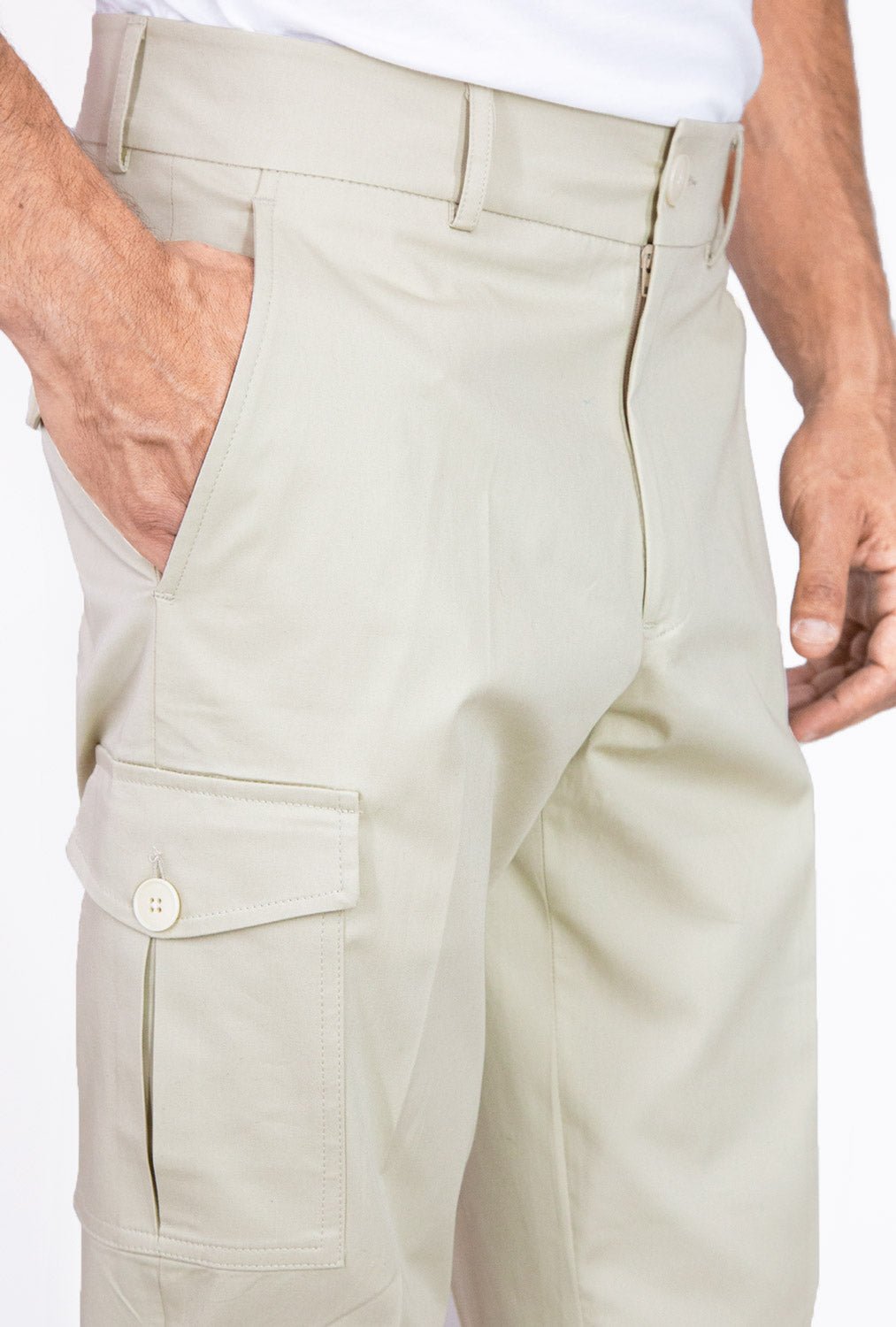 PANTALÓN CARGO BEIGE - H&F - PANTALON - PANTALÓN CARGO BEIGE - HFPTSS230338 - 38 - 