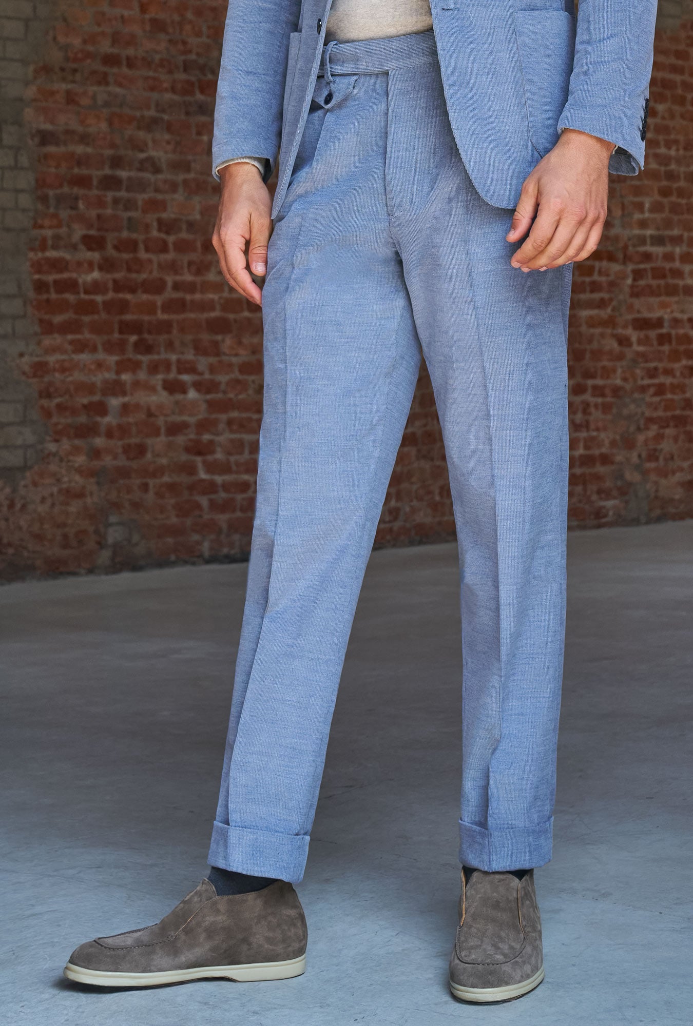 PANTALON PANA AZUL CLARO - H&F - PANTALON - PANTALON PANA AZUL CLARO - HFPTAW233140 - 40 - 