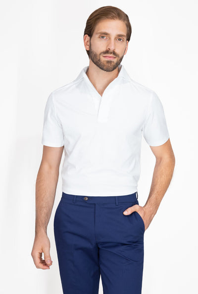 PLAYERA POLO BLANCA MANGA CORTA SS2406 - H&F - PLAYERA POLO