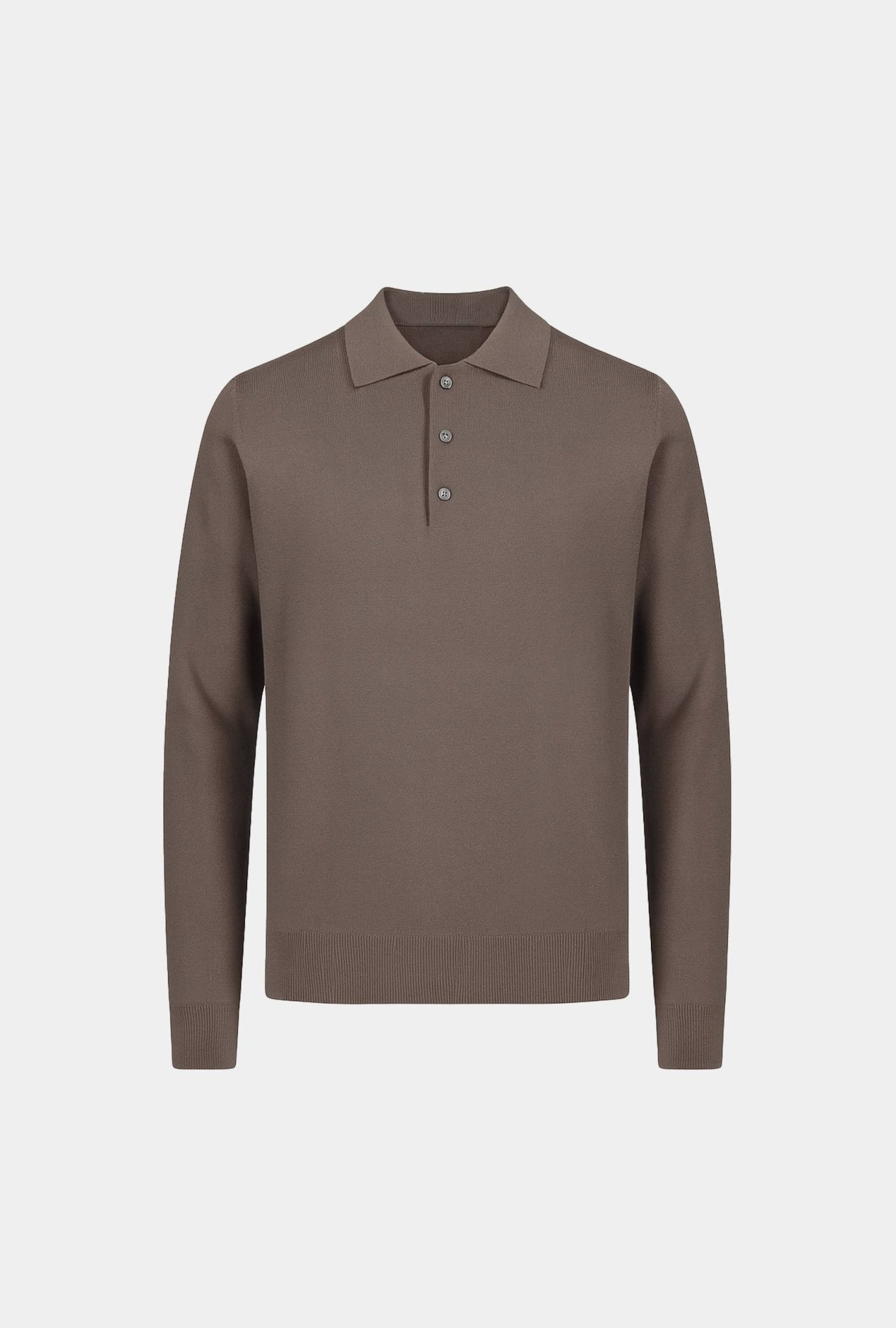 POLO LANA MERINO TAUPE AW2502 - H&F - PLAYERA POLO - POLO LANA MERINO TAUPE AW2502 - HFPOAW2502CH - CH - 