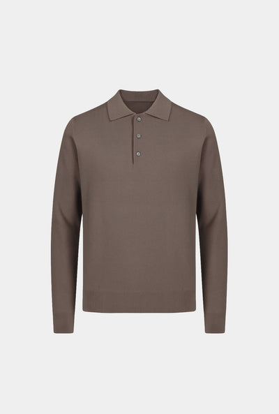 POLO LANA MERINO TAUPE AW2502 - H&F - PLAYERA POLO - POLO LANA MERINO TAUPE AW2502 - HFPOAW2502CH - CH - 